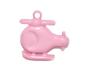 Preview: Kids button as a helicopter made of plastic in pink 18 mm 0,71 inch